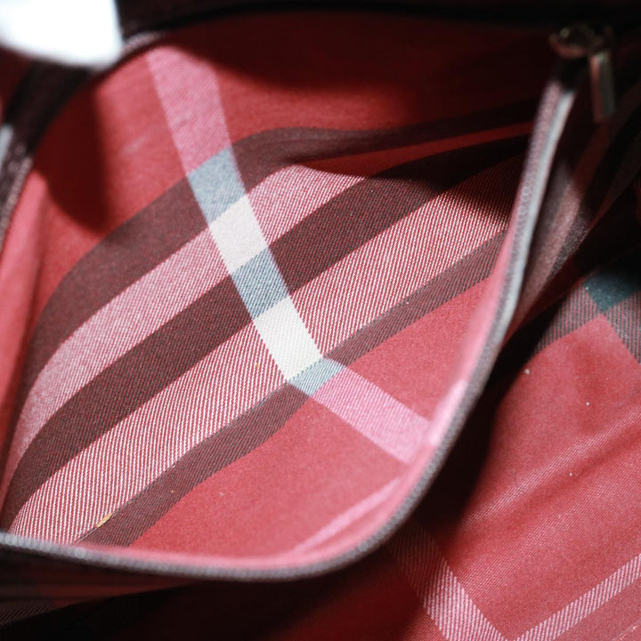 Burberry Shoulder Bag Canvas Cream Auth 77727