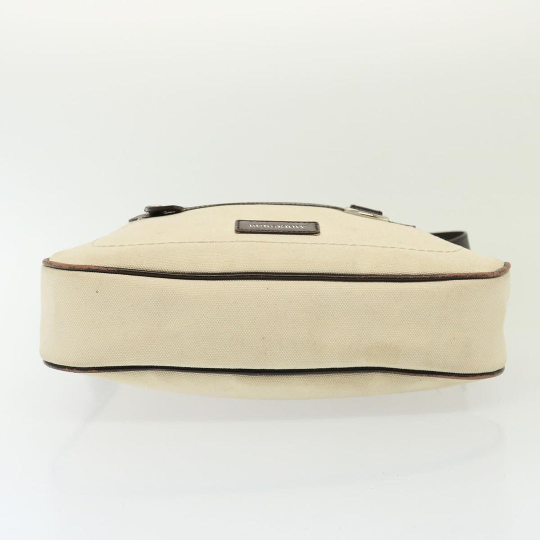 Burberry Shoulder Bag Canvas Cream Auth 77727