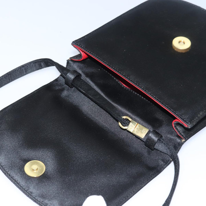 Celine Shoulder Bag Nylon Black Auth 77757