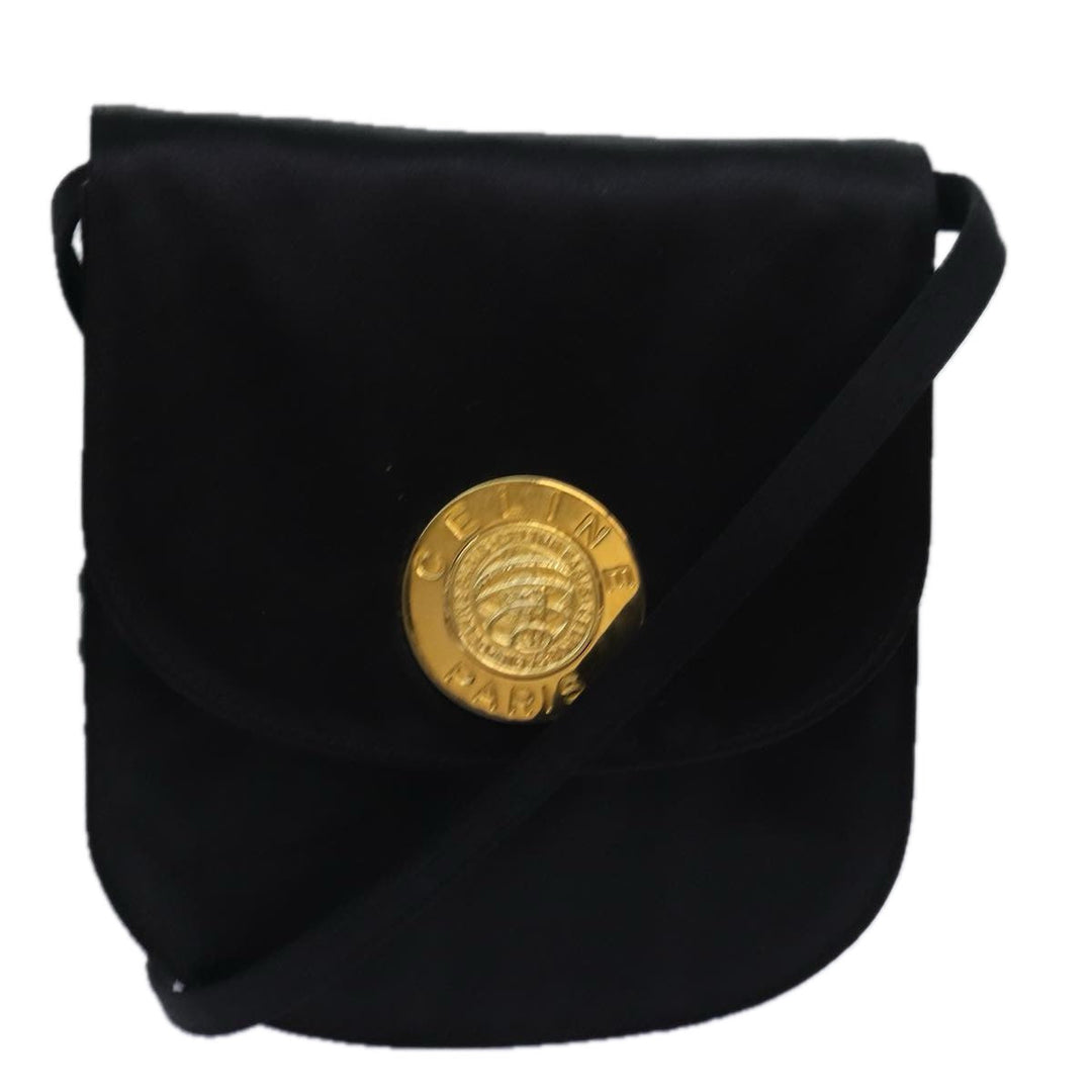 Celine Shoulder Bag Nylon Black Auth 77757