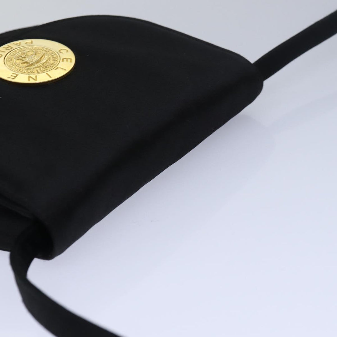 Celine Shoulder Bag Nylon Black Auth 77757