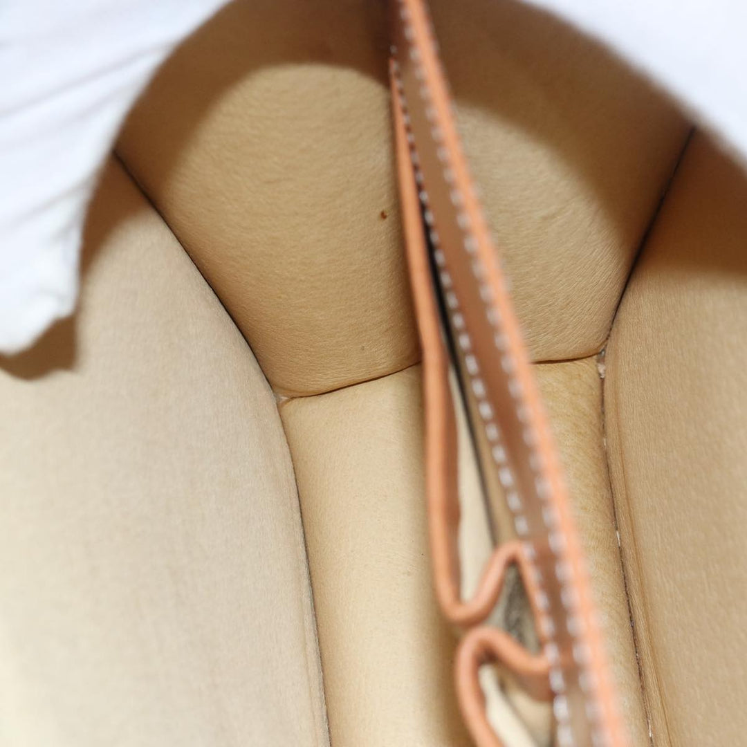 Celine Macadam Canvas Shoulder Bag PVC White Auth 77759