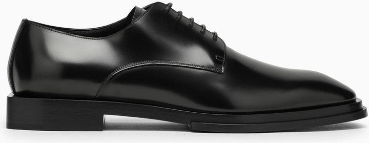BLACK LEATHER LACE-UP