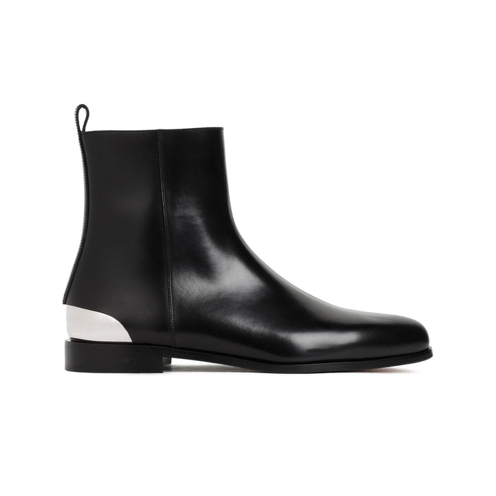 METAL HEEL ANKLE BOOTS