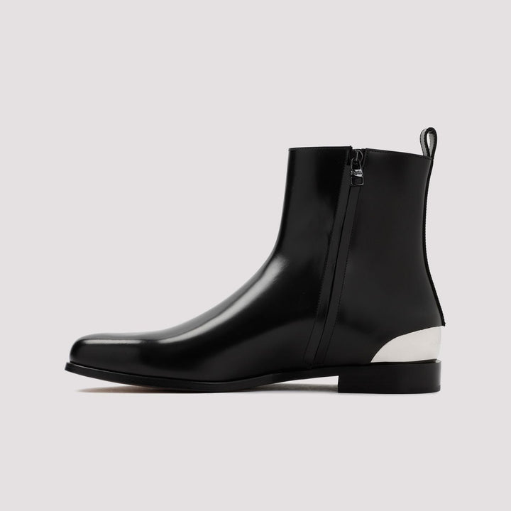 METAL HEEL ANKLE BOOTS