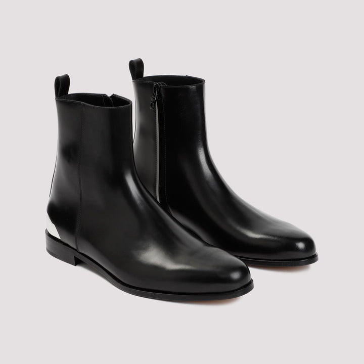 METAL HEEL ANKLE BOOTS