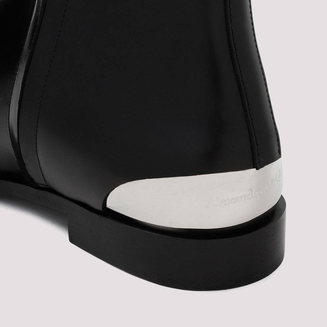 METAL HEEL ANKLE BOOTS