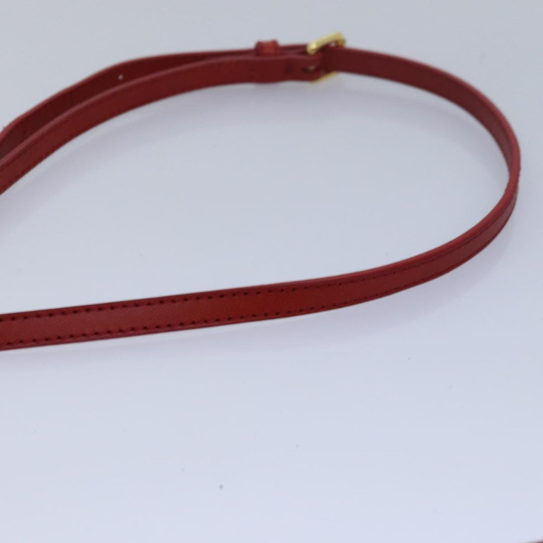 Burberry Nova Check Shoulder Bag Canvas Leather Red Beige Auth 77800