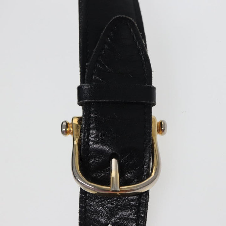 Celine Shoulder Bag Leather Black  77808