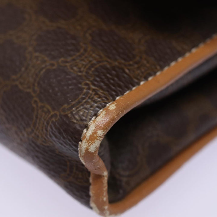 Celine Shoulder Bag PVC Leather Brown Auth 77814