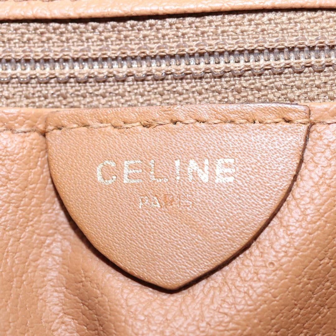 Celine Shoulder Bag PVC Leather Brown Auth 77814