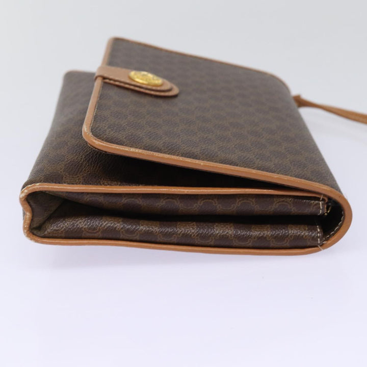 Celine Shoulder Bag PVC Leather Brown Auth 77814