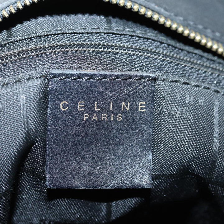 Celine Hand Bag Leather Black Auth 77841