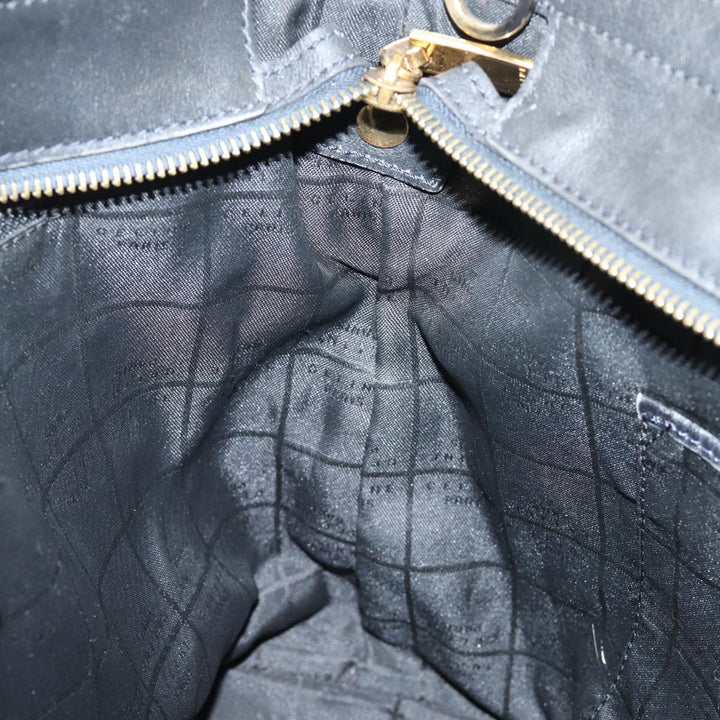Celine Hand Bag Leather Black Auth 77841