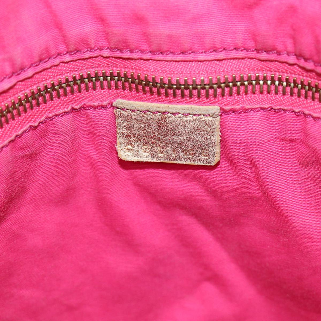 Celine Paris Macadam Canvas Tote Bag Pink Auth 77842
