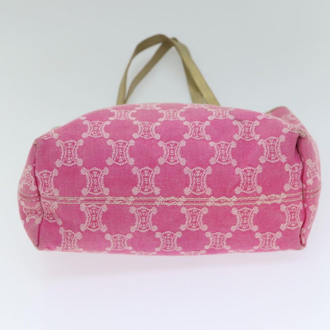 Celine Paris Macadam Canvas Tote Bag Pink Auth 77842