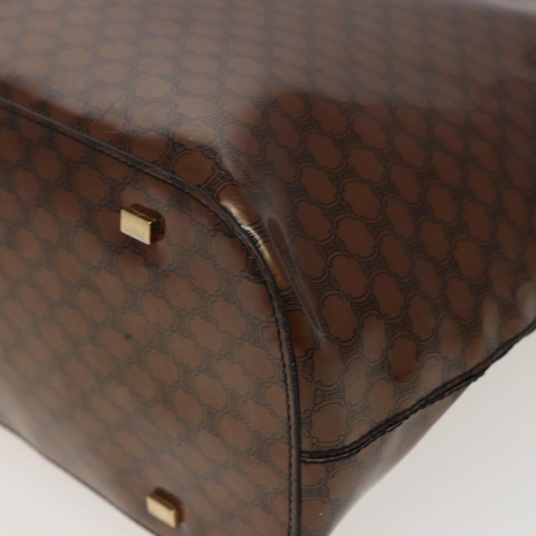 Celine Macadam Canvas Tote Bag Brown Auth 77843