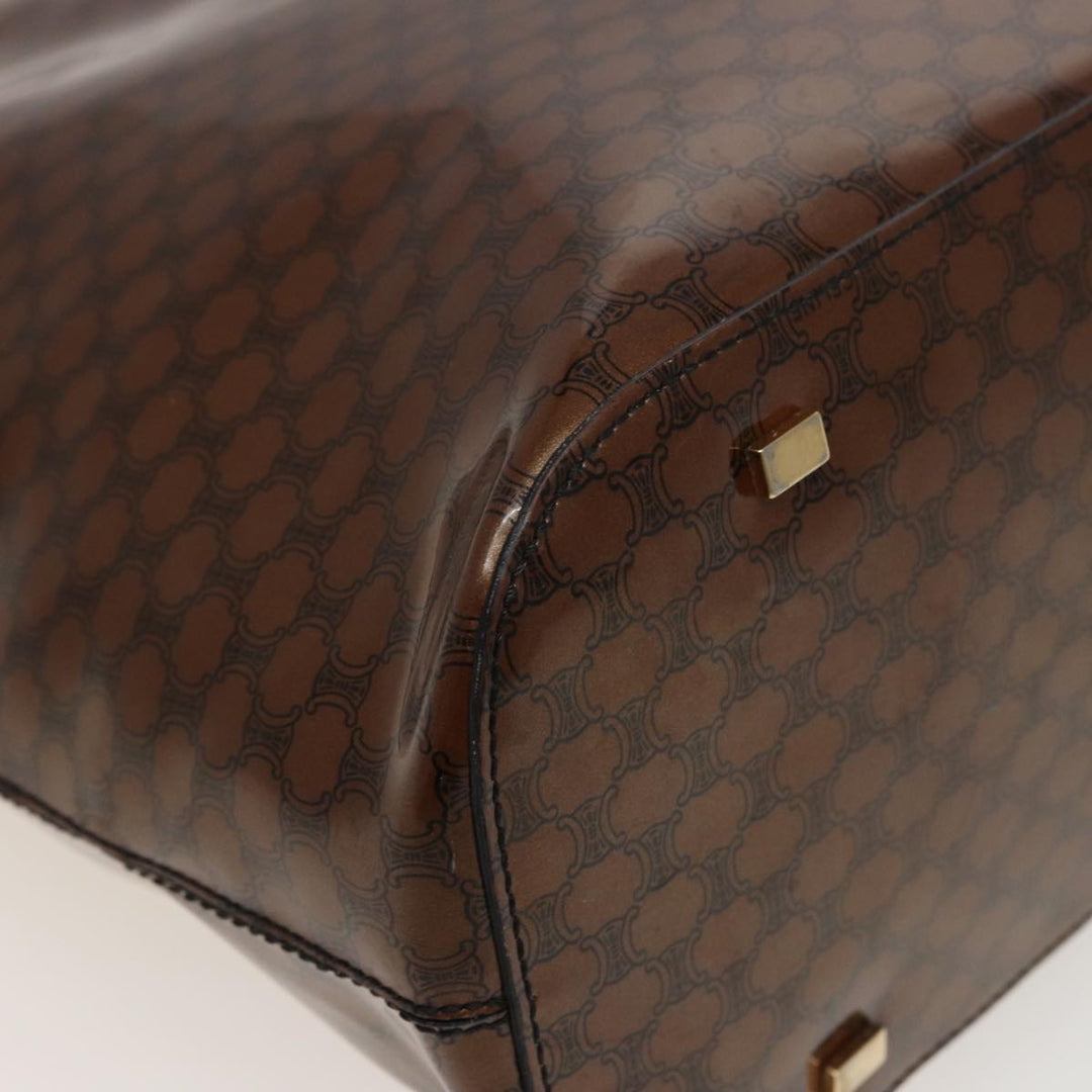 Celine Macadam Canvas Tote Bag Brown Auth 77843