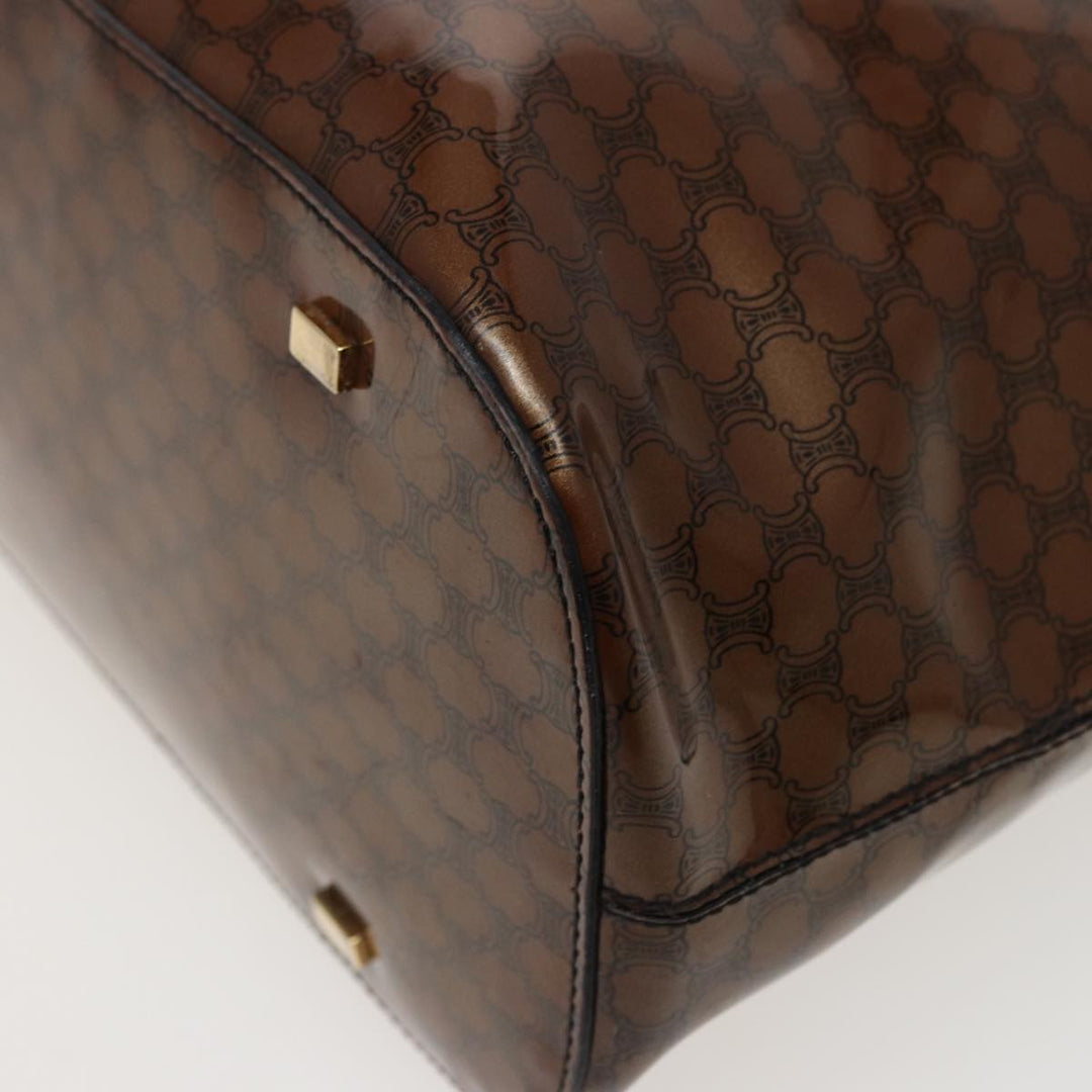 Celine Macadam Canvas Tote Bag Brown Auth 77843