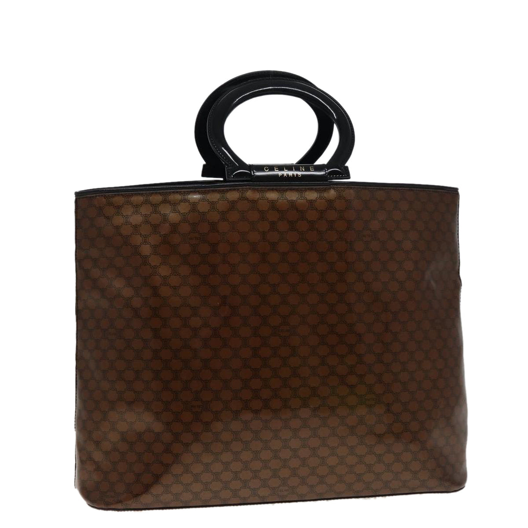 Celine Macadam Canvas Tote Bag Brown Auth 77843