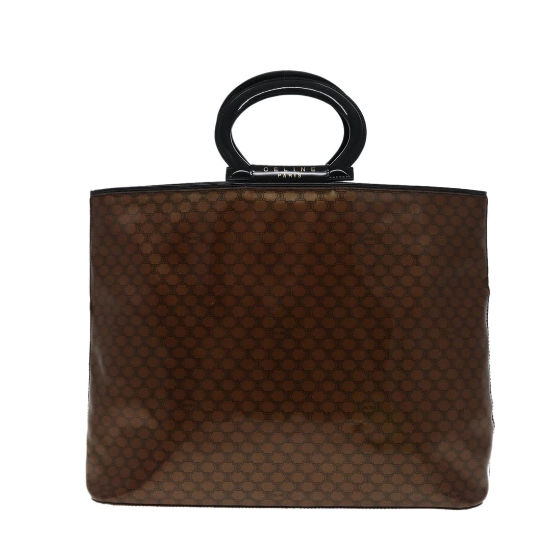 Celine Macadam Canvas Tote Bag Brown Auth 77843