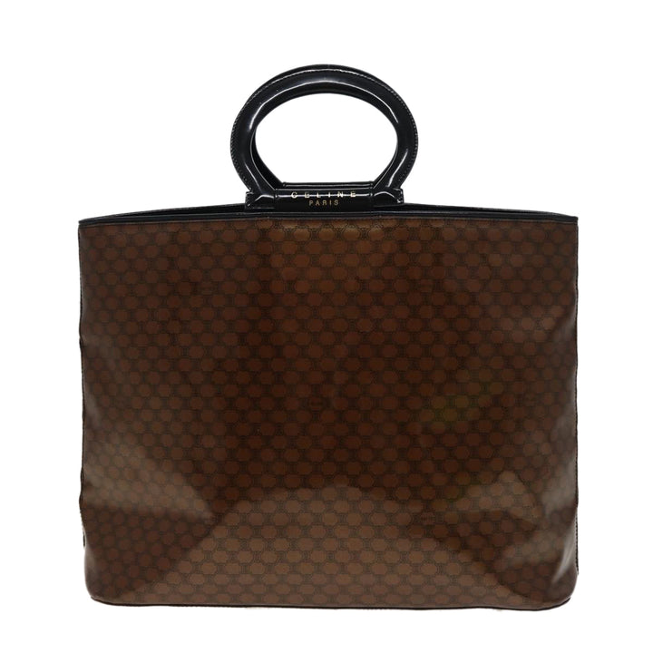 Celine Macadam Canvas Tote Bag Brown Auth 77843