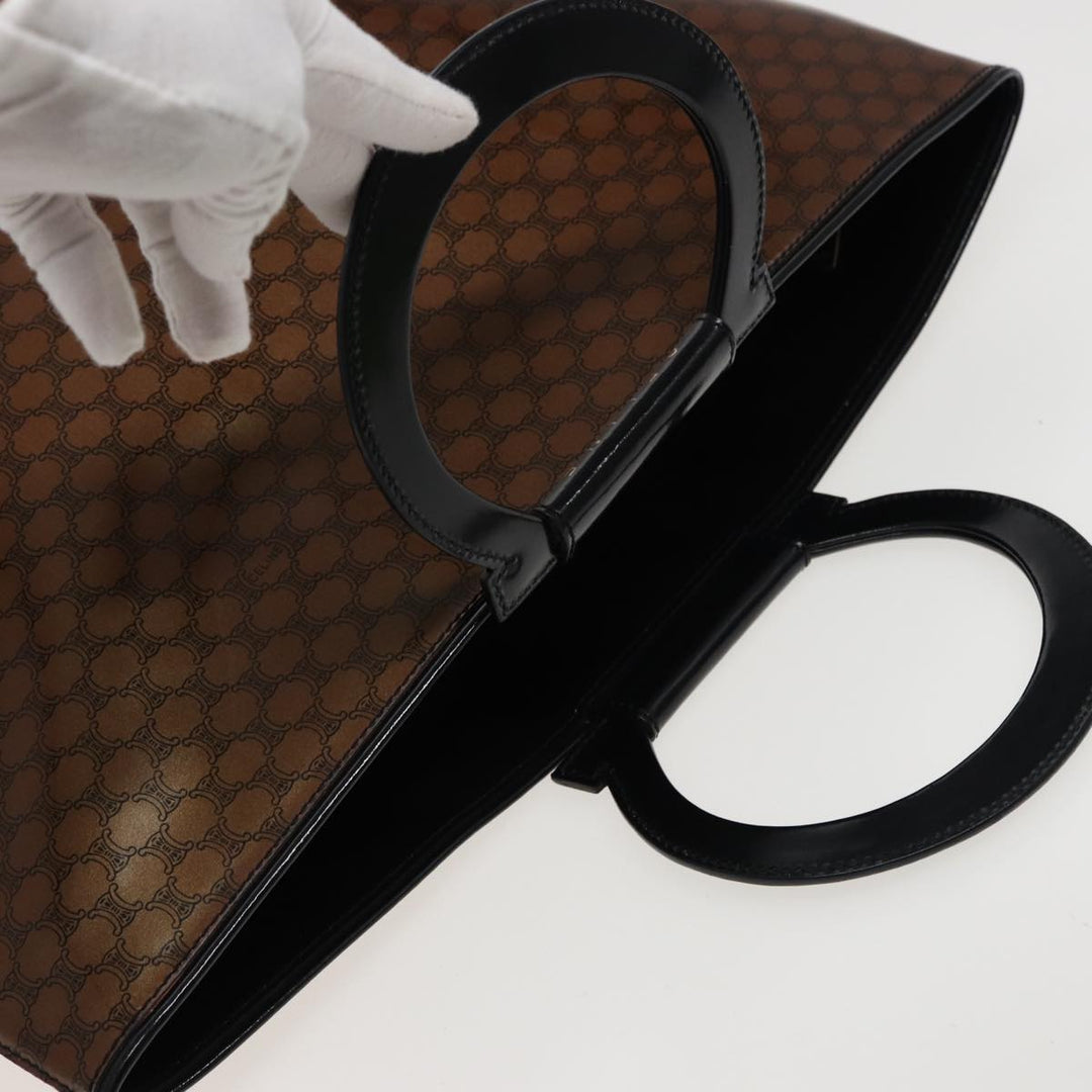 Celine Macadam Canvas Tote Bag Brown Auth 77843