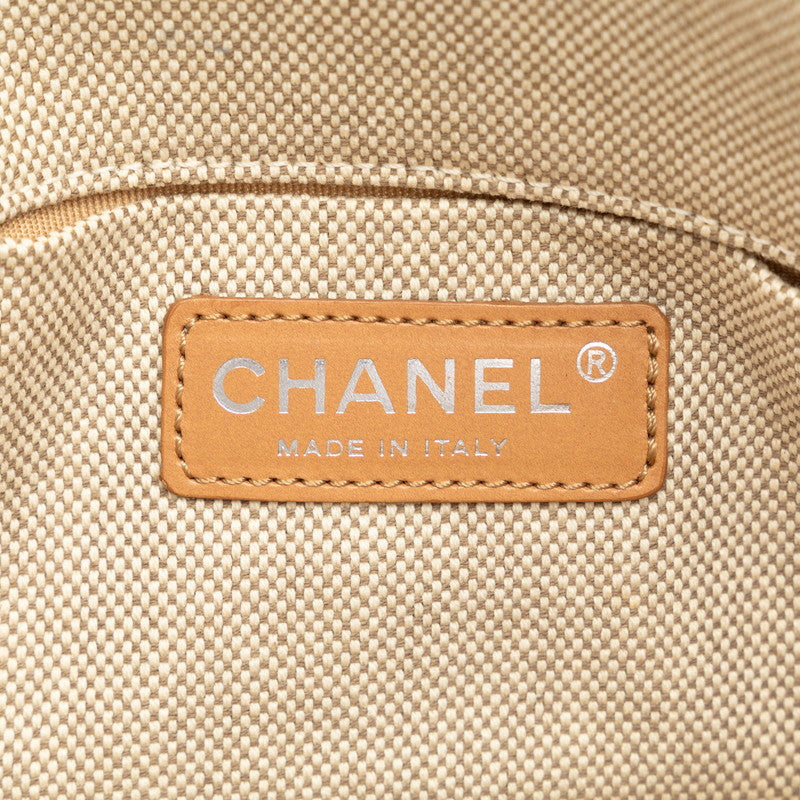Top Quality Chanel None.5 Camellia Chain One-Shoulder Bag Yellow Gr Canvas Patent Leather  Chanel