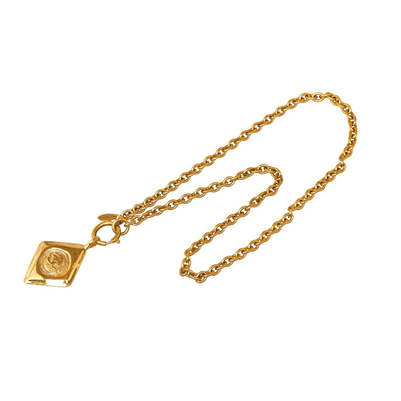 Top Quality Chanel Vintage Cocomark Diamond Collar Gold  Ladies Chanel