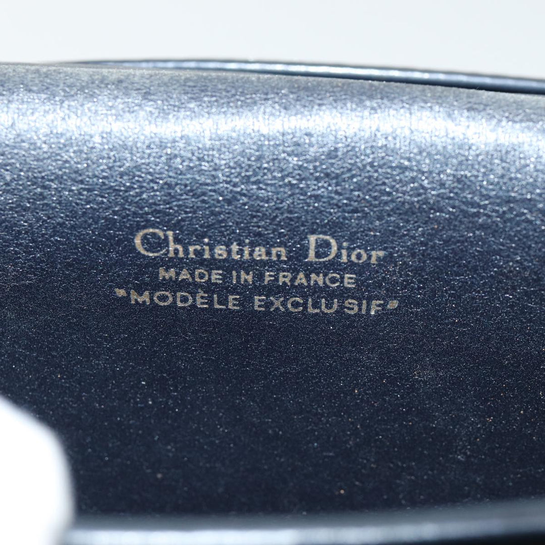 CHRISTIAN Top quality Dior Trotter Canvas Shoulder Bag Navy Auth 77938