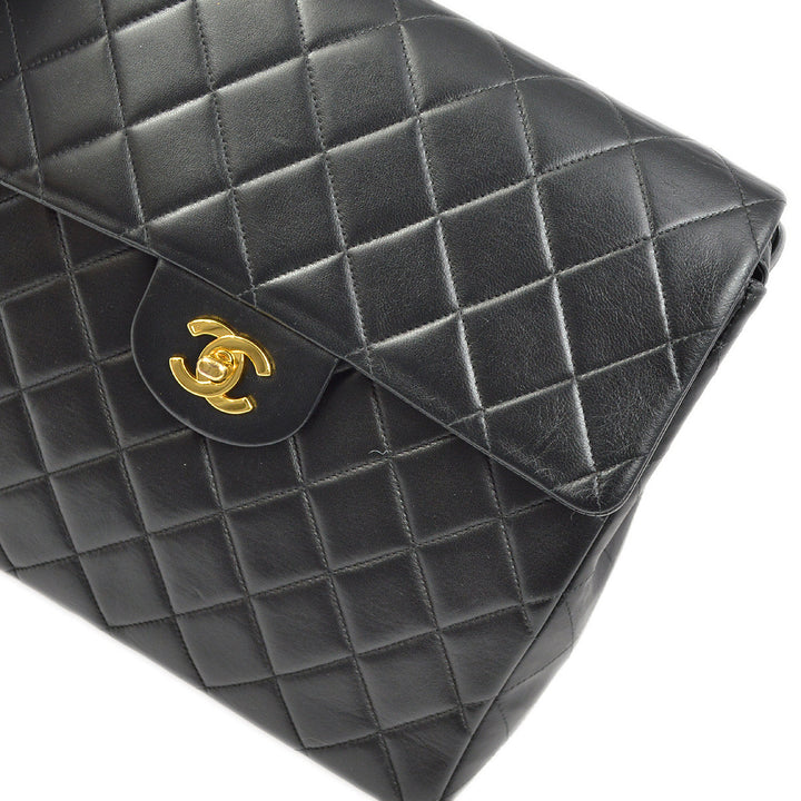 Top Quality Chanel Black Lambskin Classic Flap Backpack