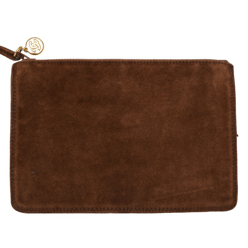 Top Quality Chanel Coco Close Chain Shoulder Bag Brown Suede  Chanel