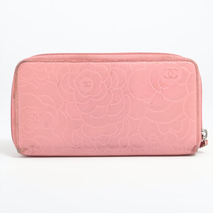 Top Quality Chanel Camelia  Round  Wallet Pink Silver Gold  17th