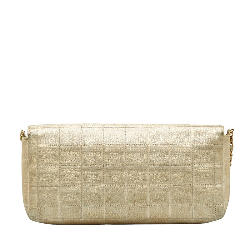 Top Quality Chanel Coco New Label Line Chain Shoulder Bag Beige Canvas Leather  Chanel