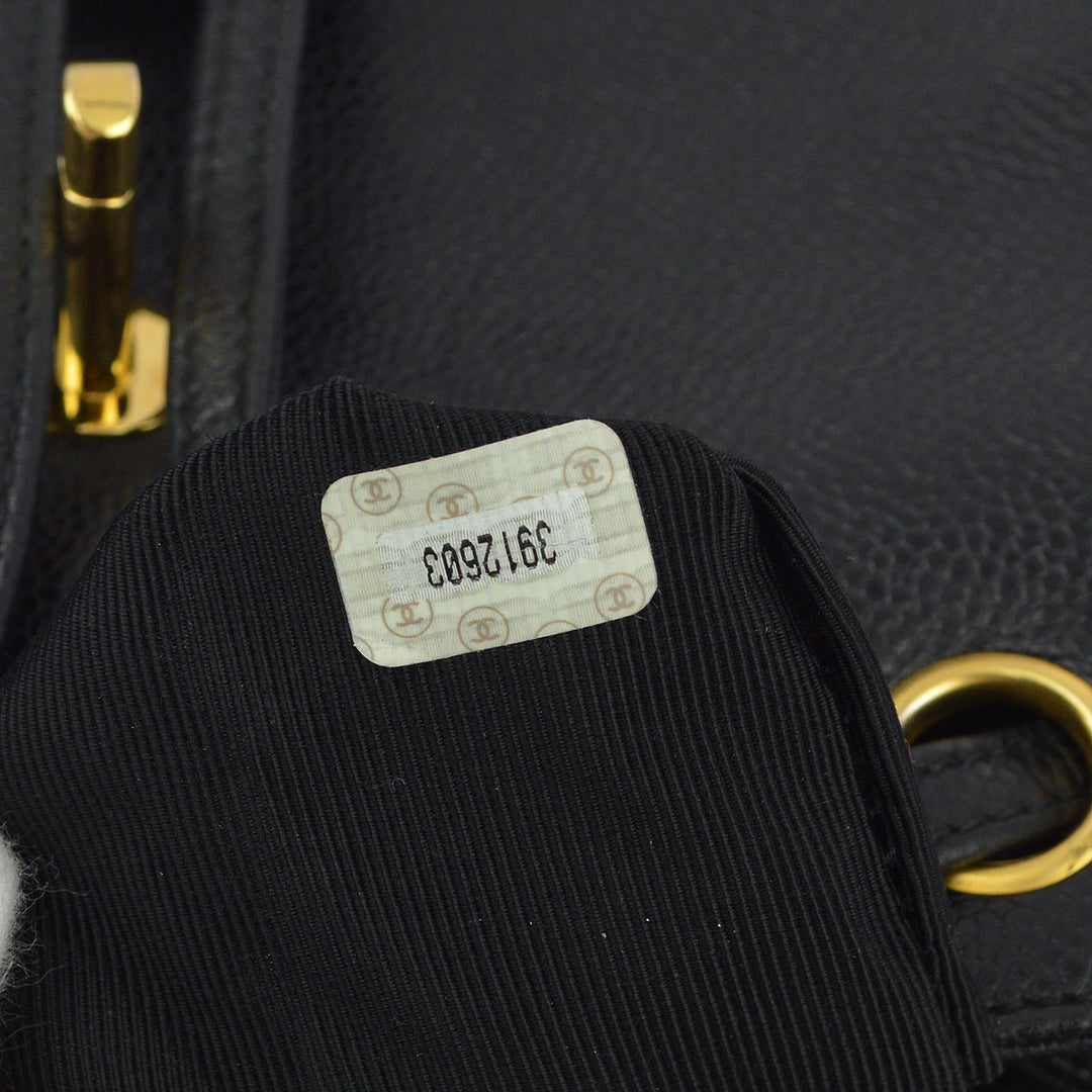 Top Quality Chanel Black Caviar Triple CC Backpack