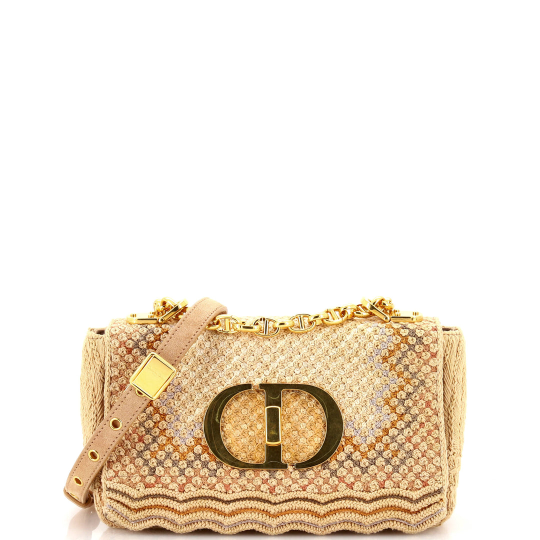 Top quality Dior Caro Bag Embroidered Cotton Small