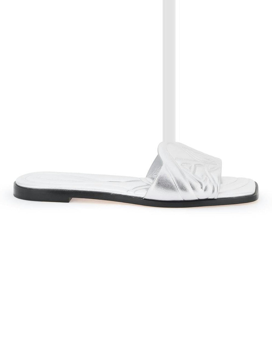 SLIDES IN PELLE LAMINATA CON LOGO SEAL IMPRESSO