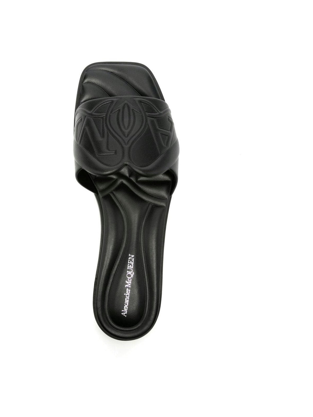SEAL LEATHER FLAT SANDALS