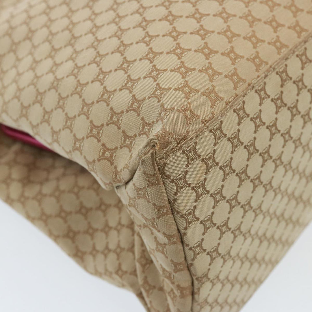 Celine Macadam Canvas Shoulder Bag Beige Auth 78082