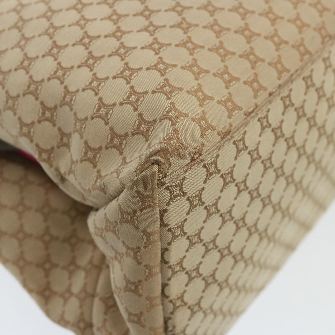 Celine Macadam Canvas Shoulder Bag Beige Auth 78082