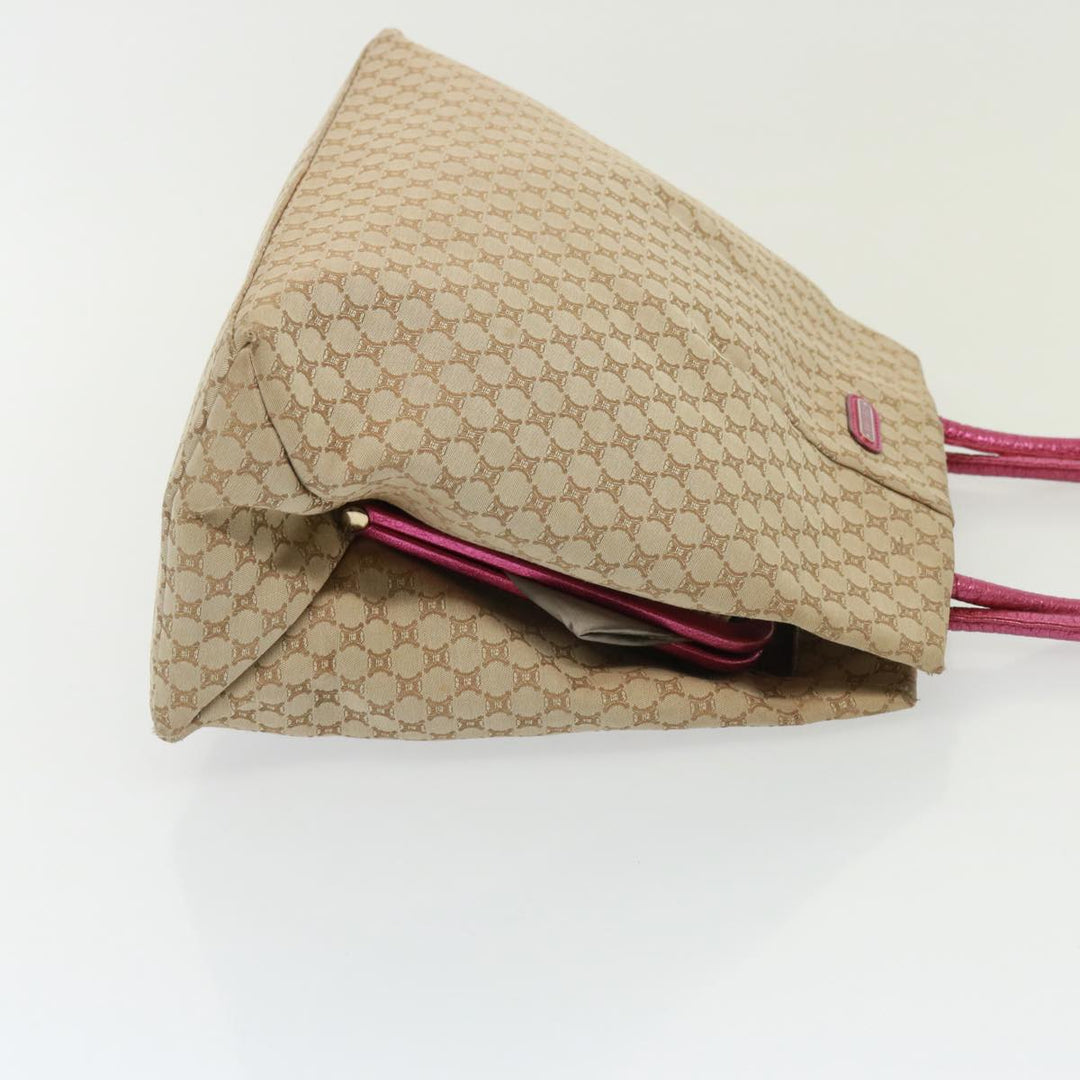 Celine Macadam Canvas Shoulder Bag Beige Auth 78082