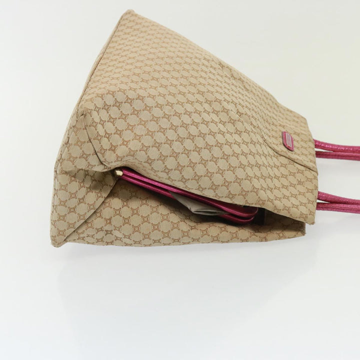 Celine Macadam Canvas Shoulder Bag Beige Auth 78082