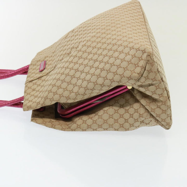 Celine Macadam Canvas Shoulder Bag Beige Auth 78082