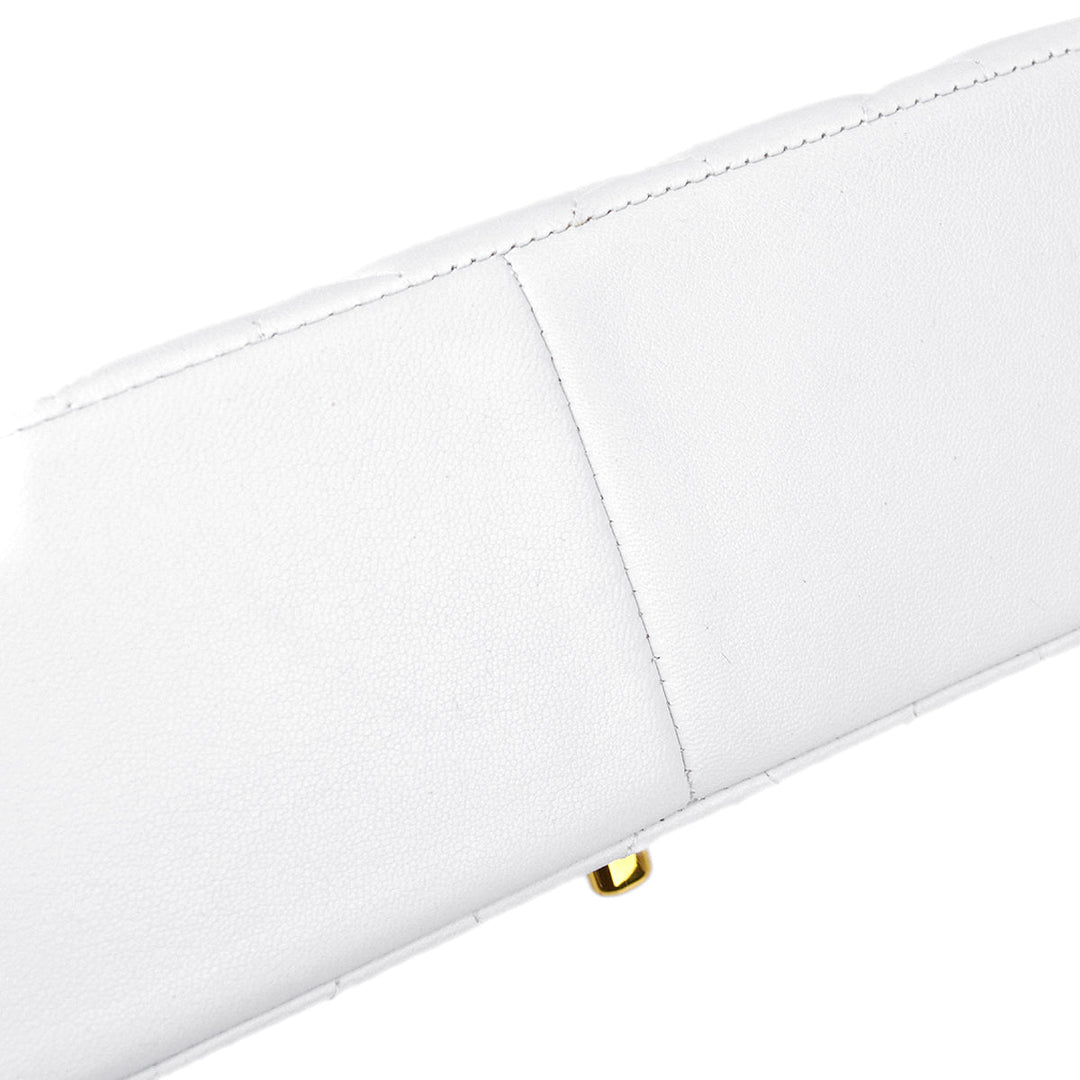 Top Quality Chanel White Lambskin Medium Diana Chain Shoulder Bag