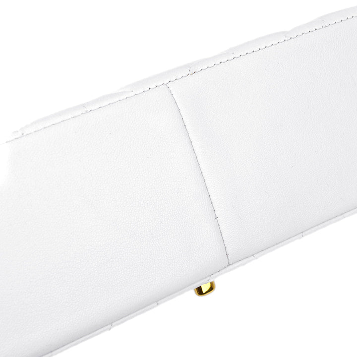 Top Quality Chanel White Lambskin Medium Diana Chain Shoulder Bag