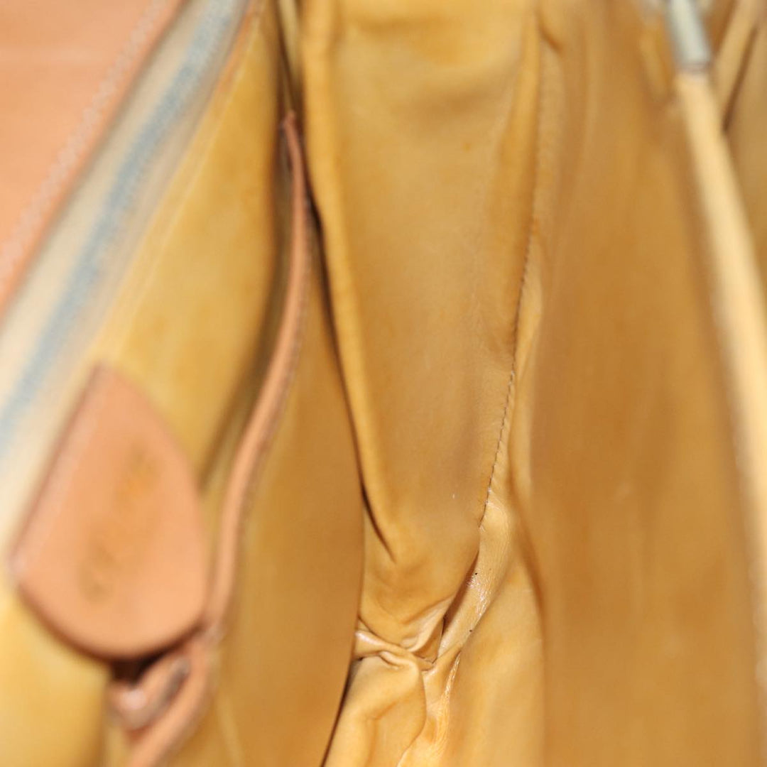Celine Macadam Canvas Shoulder Bag PVC Leather Brown  78222