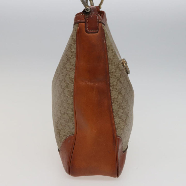 Celine Macadam Canvas Shoulder Bag Beige  78224