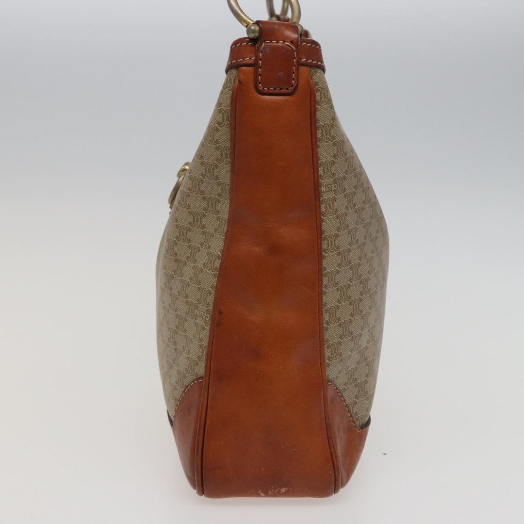 Celine Macadam Canvas Shoulder Bag Beige  78224