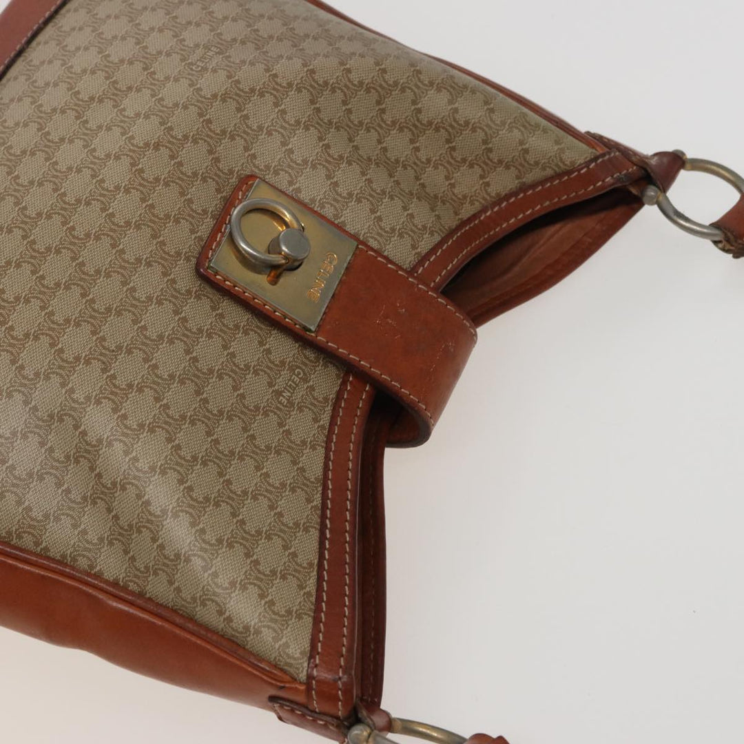 Celine Macadam Canvas Shoulder Bag Beige  78224