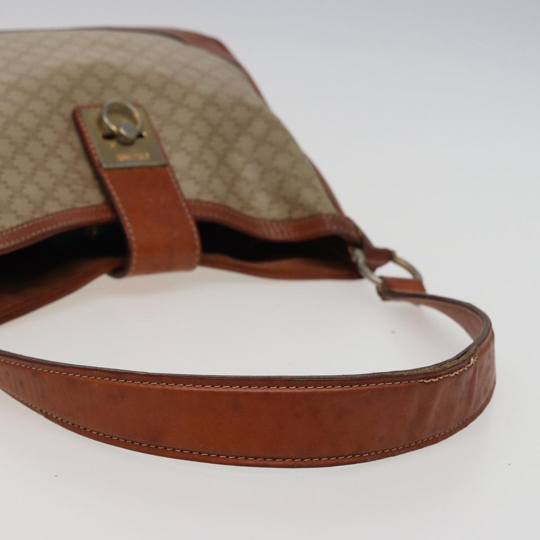 Celine Macadam Canvas Shoulder Bag Beige  78224